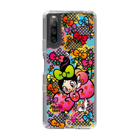 スリムプロテクションケース［ アクビガール - フラワーリボン ］