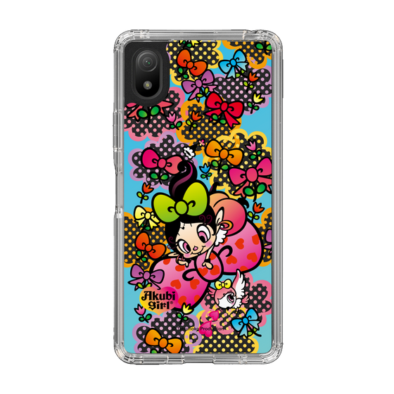 スリムプロテクションケース［ アクビガール - フラワーリボン ］