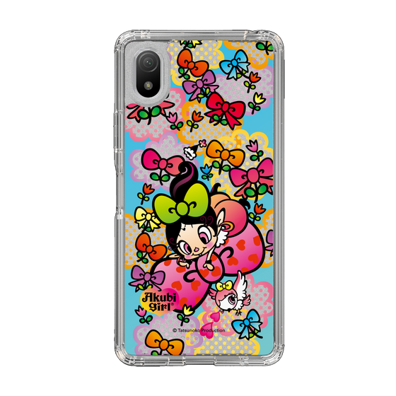スリムプロテクションケース［ アクビガール - フラワーリボン ］
