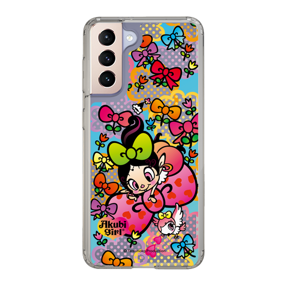 スリムプロテクションケース［ アクビガール - フラワーリボン ］