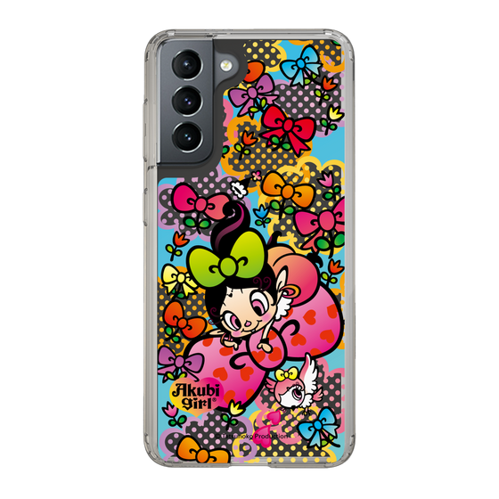 スリムプロテクションケース［ アクビガール - フラワーリボン ］