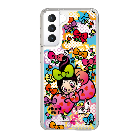 スリムプロテクションケース［ アクビガール - フラワーリボン ］
