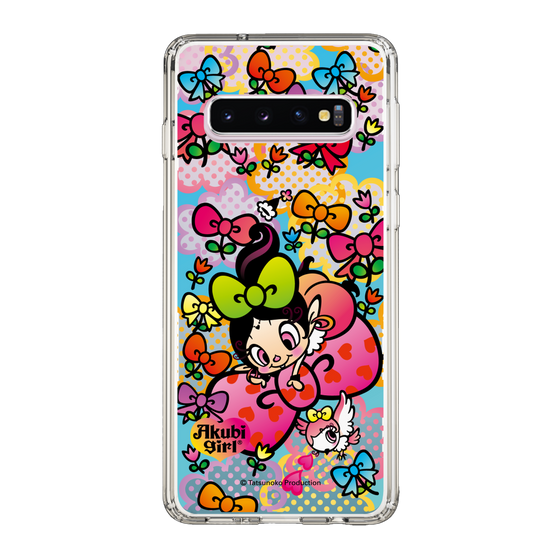 スリムプロテクションケース［ アクビガール - フラワーリボン ］