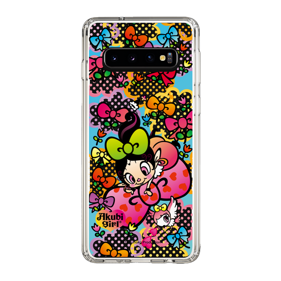 スリムプロテクションケース［ アクビガール - フラワーリボン ］