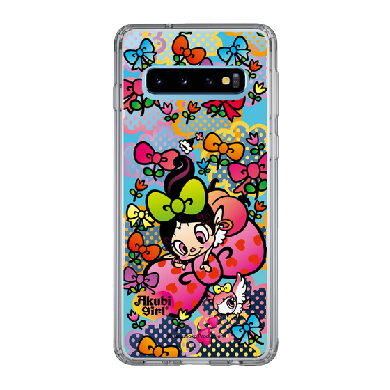 スリムプロテクションケース［ アクビガール - フラワーリボン ］