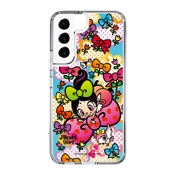 スリムプロテクションケース［ アクビガール - フラワーリボン ］