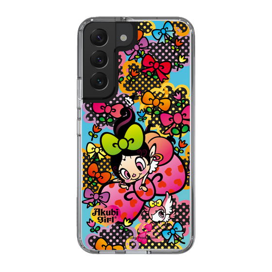 スリムプロテクションケース［ アクビガール - フラワーリボン ］