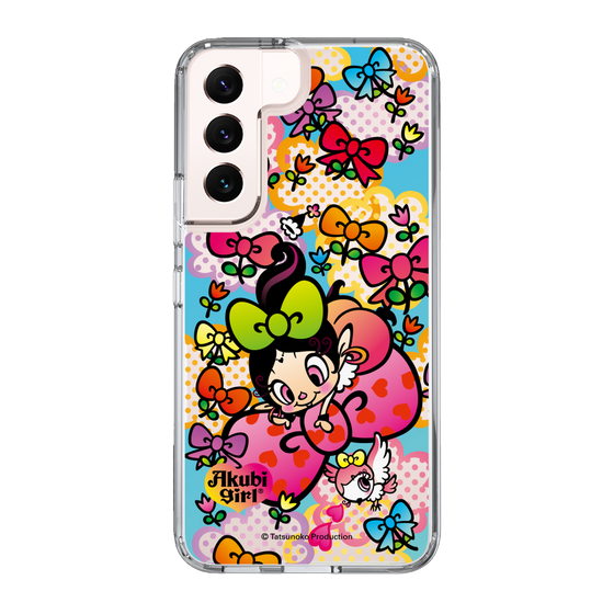 スリムプロテクションケース［ アクビガール - フラワーリボン ］