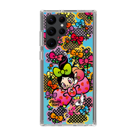 スリムプロテクションケース［ アクビガール - フラワーリボン ］