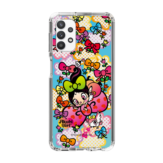 スリムプロテクションケース［ アクビガール - フラワーリボン ］