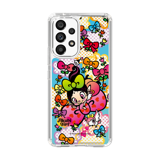 スリムプロテクションケース［ アクビガール - フラワーリボン ］