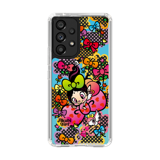 スリムプロテクションケース［ アクビガール - フラワーリボン ］