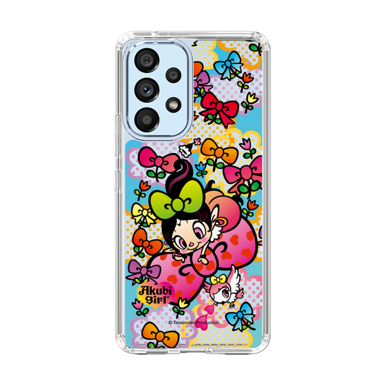 スリムプロテクションケース［ アクビガール - フラワーリボン ］