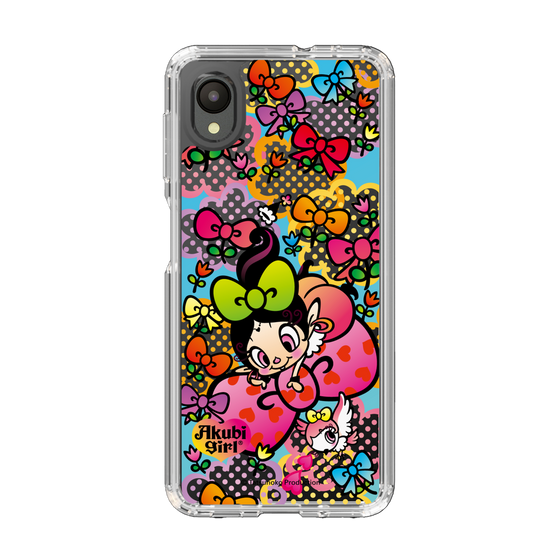 スリムプロテクションケース［ アクビガール - フラワーリボン ］