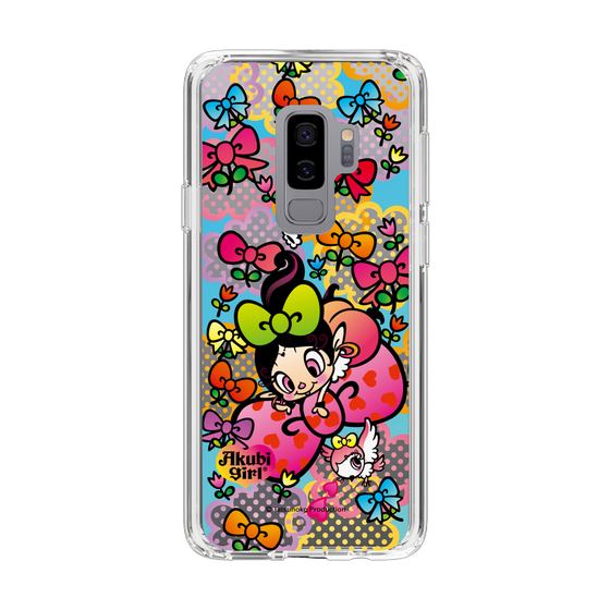 スリムプロテクションケース［ アクビガール - フラワーリボン ］
