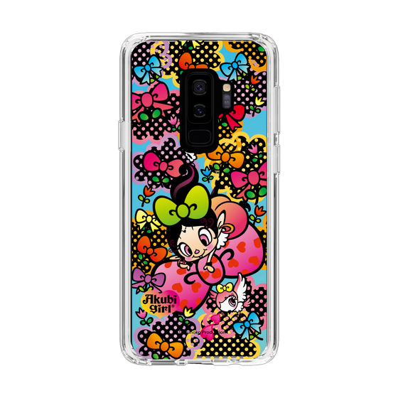 スリムプロテクションケース［ アクビガール - フラワーリボン ］
