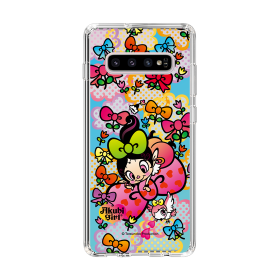 スリムプロテクションケース［ アクビガール - フラワーリボン ］