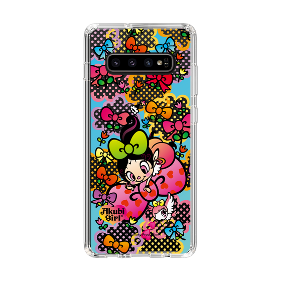 スリムプロテクションケース［ アクビガール - フラワーリボン ］