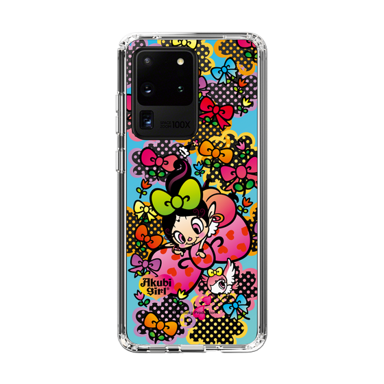スリムプロテクションケース［ アクビガール - フラワーリボン ］