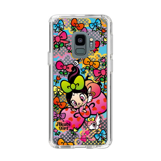 スリムプロテクションケース［ アクビガール - フラワーリボン ］