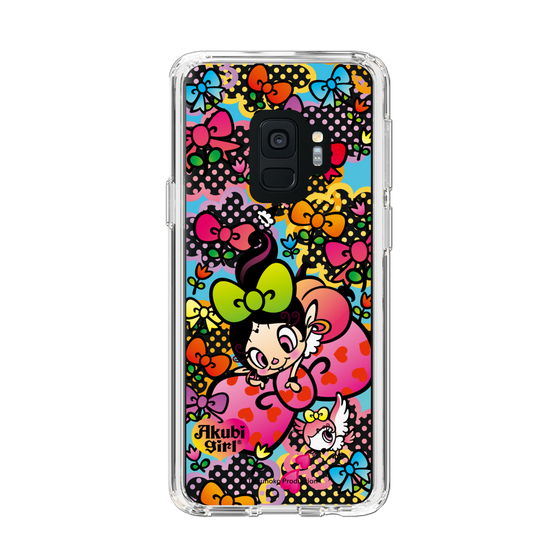 スリムプロテクションケース［ アクビガール - フラワーリボン ］