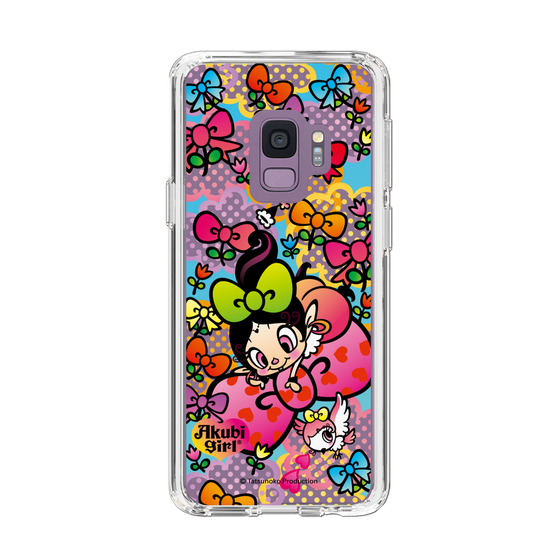 スリムプロテクションケース［ アクビガール - フラワーリボン ］