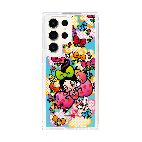 スリムプロテクションケース［ アクビガール - フラワーリボン ］