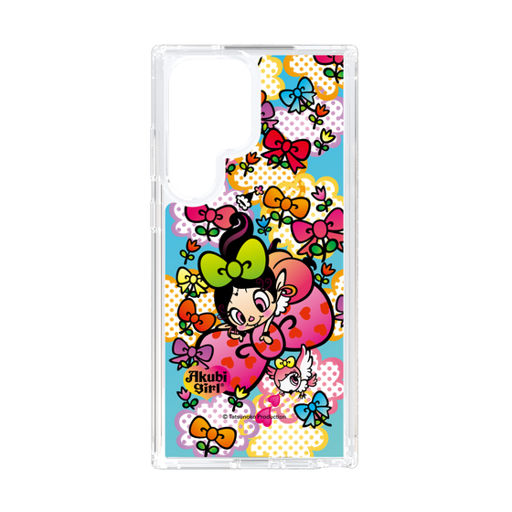 スリムプロテクションケース［ アクビガール - フラワーリボン ］
