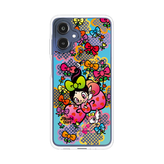 スリムプロテクションケース［ アクビガール - フラワーリボン ］