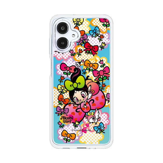 スリムプロテクションケース［ アクビガール - フラワーリボン ］