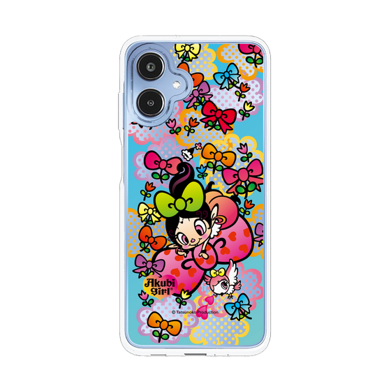 スリムプロテクションケース［ アクビガール - フラワーリボン ］