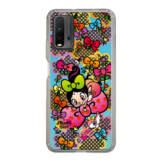 スリムプロテクションケース［ アクビガール - フラワーリボン ］