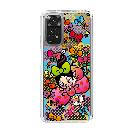 スリムプロテクションケース［ アクビガール - フラワーリボン ］