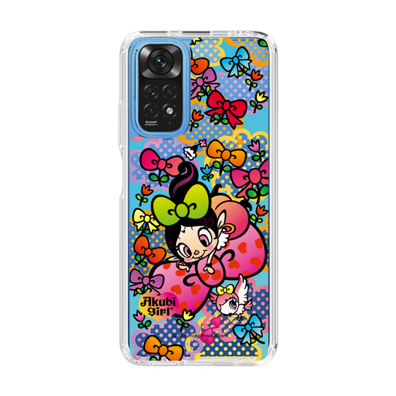スリムプロテクションケース［ アクビガール - フラワーリボン ］