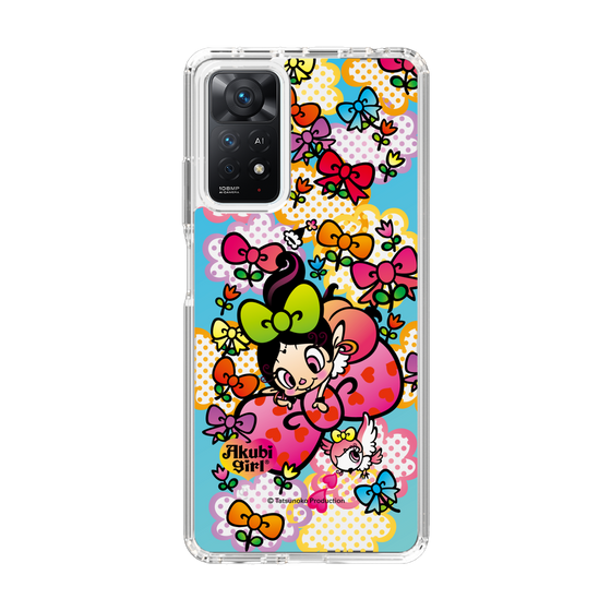 スリムプロテクションケース［ アクビガール - フラワーリボン ］