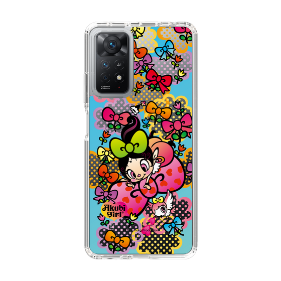 スリムプロテクションケース［ アクビガール - フラワーリボン ］
