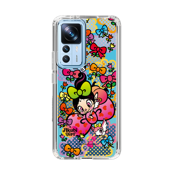 スリムプロテクションケース［ アクビガール - フラワーリボン ］