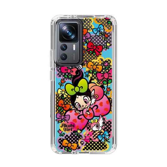 スリムプロテクションケース［ アクビガール - フラワーリボン ］