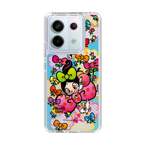 スリムプロテクションケース［ アクビガール - フラワーリボン ］