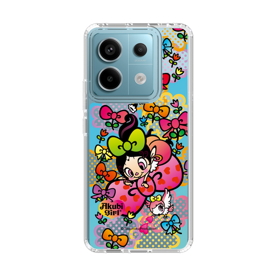 スリムプロテクションケース［ アクビガール - フラワーリボン ］