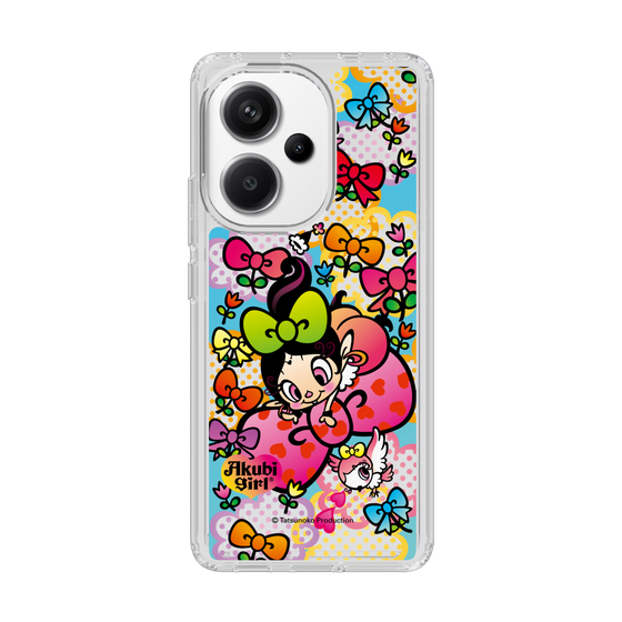スリムプロテクションケース［ アクビガール - フラワーリボン ］
