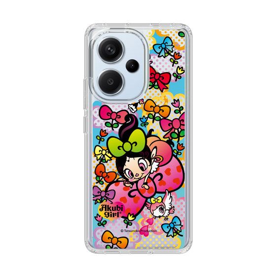 スリムプロテクションケース［ アクビガール - フラワーリボン ］