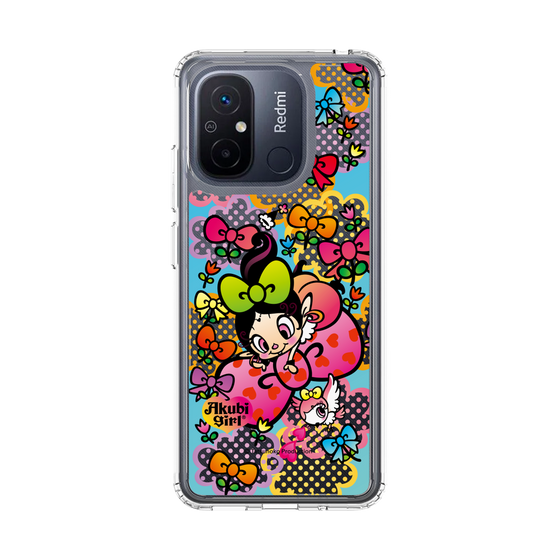 スリムプロテクションケース［ アクビガール - フラワーリボン ］