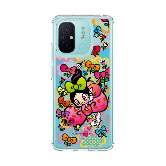 スリムプロテクションケース［ アクビガール - フラワーリボン ］
