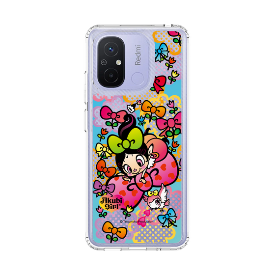 スリムプロテクションケース［ アクビガール - フラワーリボン ］