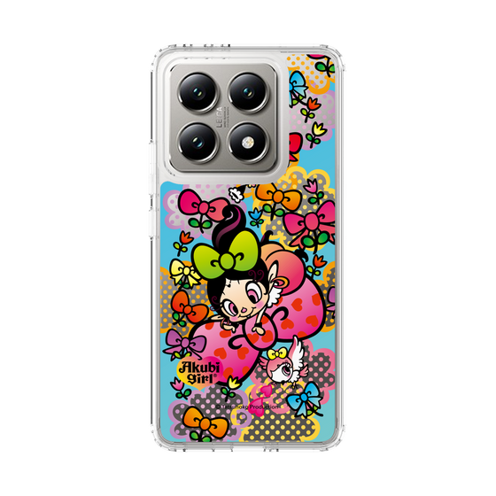 スリムプロテクションケース［ アクビガール - フラワーリボン ］