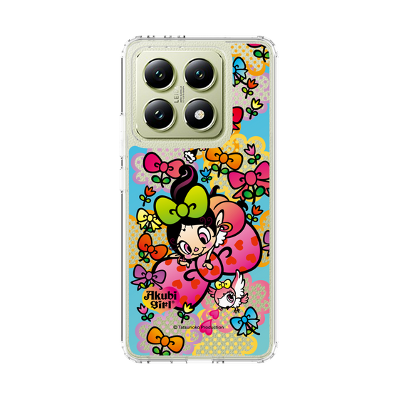 スリムプロテクションケース［ アクビガール - フラワーリボン ］