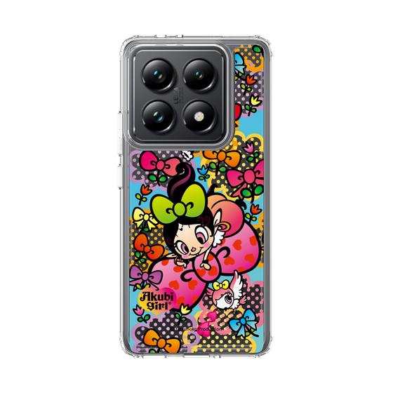 スリムプロテクションケース［ アクビガール - フラワーリボン ］