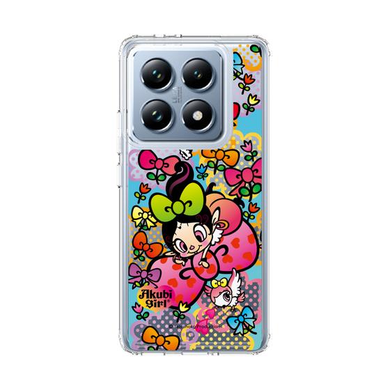 スリムプロテクションケース［ アクビガール - フラワーリボン ］