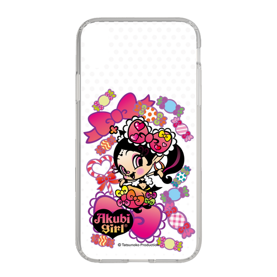 スリムプロテクションケース［ アクビガール - キャンディーリボン ］